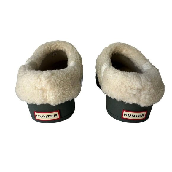 Hunter Play Sherpa Insulated Clog Size 6 Army Green Rain Shoes  NWOT - Picture 3 of 7